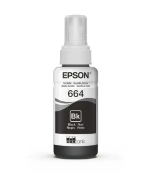 BOTELLA DE TINTA EPSON T664 NEGRO 4.500 Pag.