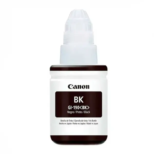 BOTELLA DE TINTA CANON GI-190 NEGRO 135.0ml